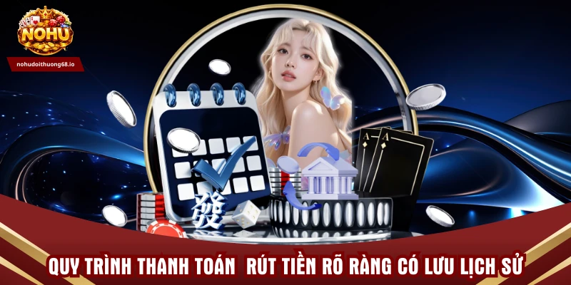 Quy trình thanh toán  rút tiền rõ ràng có lưu lịch sử